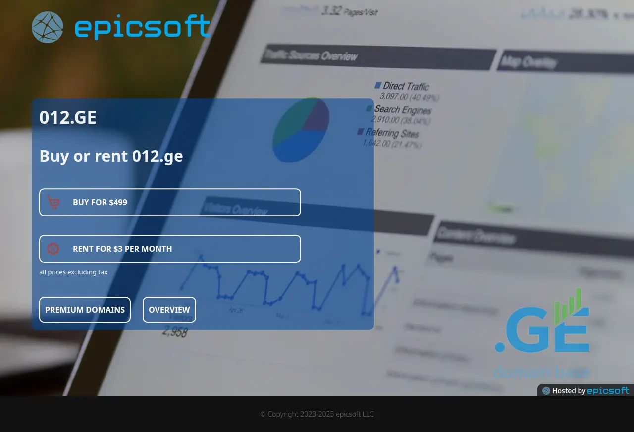 Screenshot of the site 012.ge