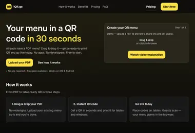 Screenshot of 1qr.ge