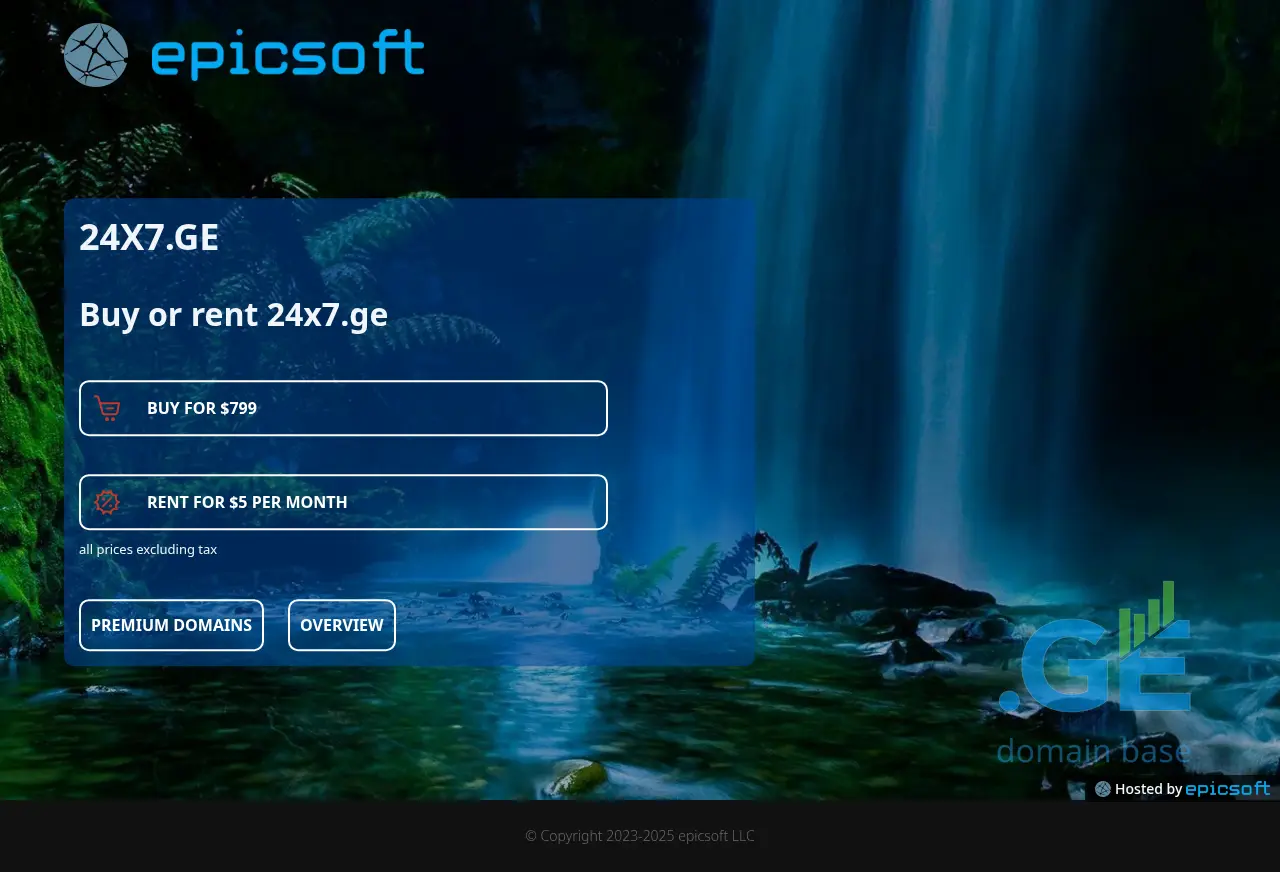 Screenshot of the site 24x7.ge