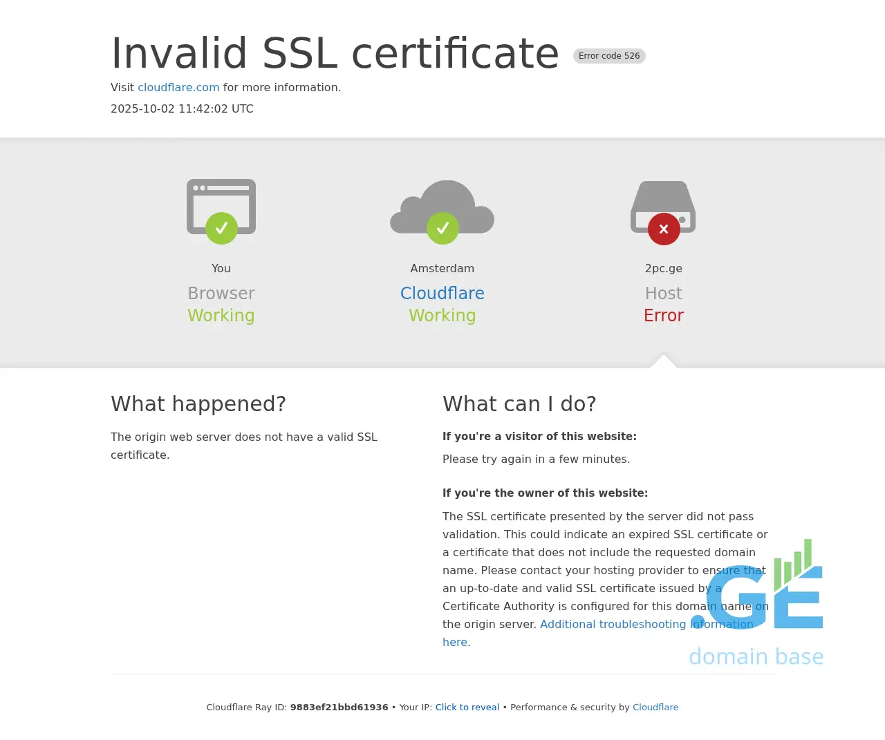 Screenshot of the site 2pc.ge