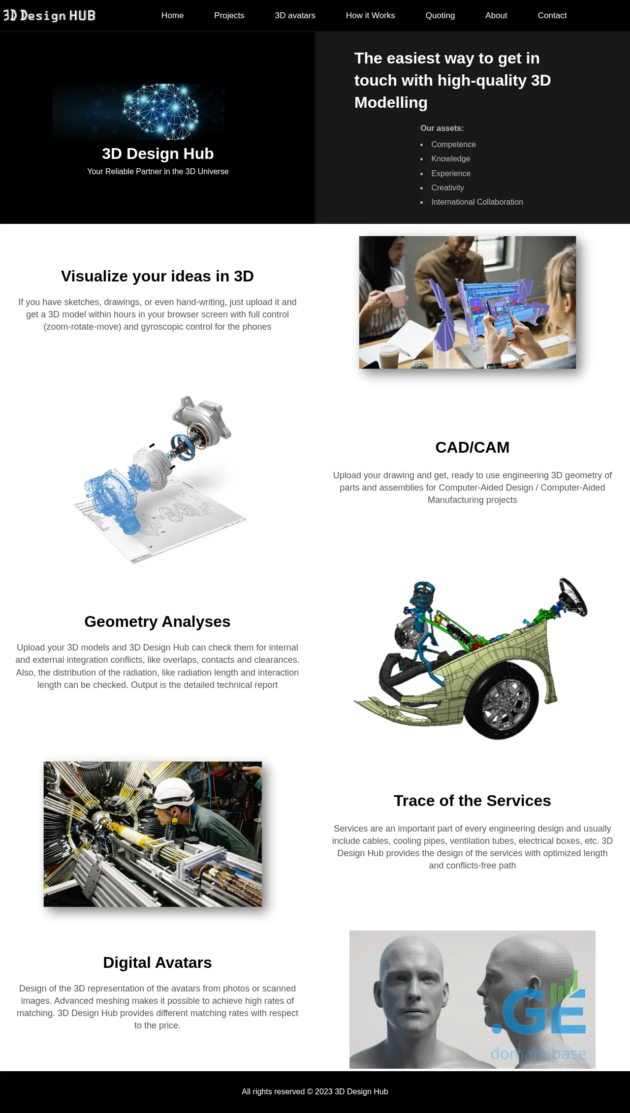 Screenshot of the site 3ddhub.ge