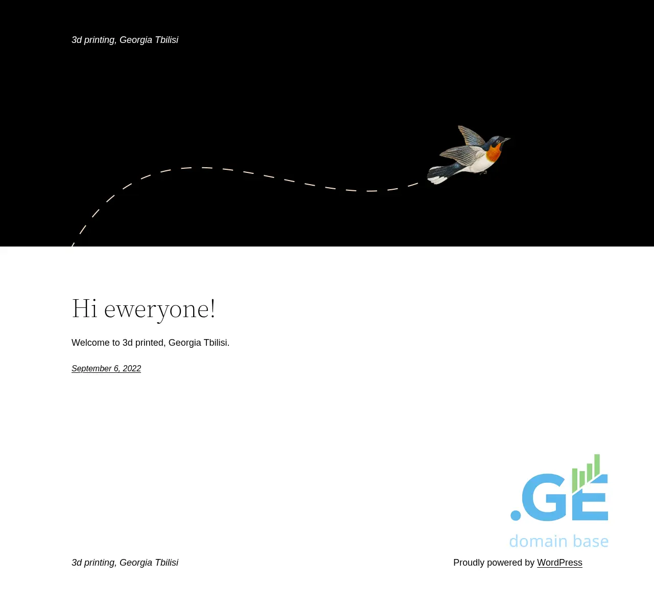 Screenshot of the site 3dp.ge