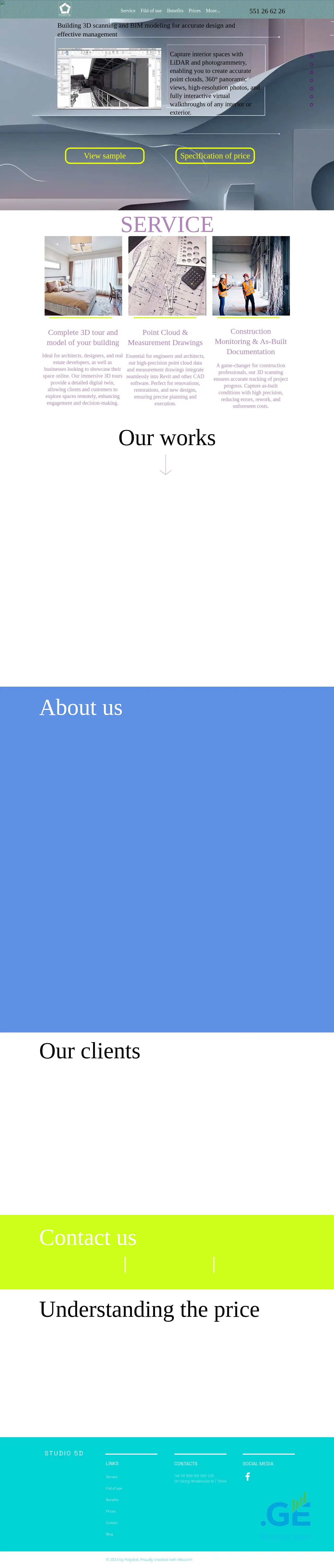 Screenshot of the site 5dstudio.ge