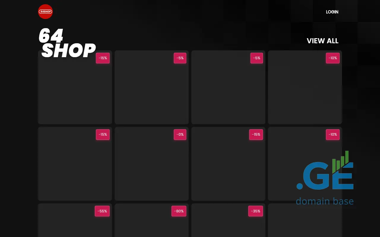 Screenshot of the site 64shop.ge