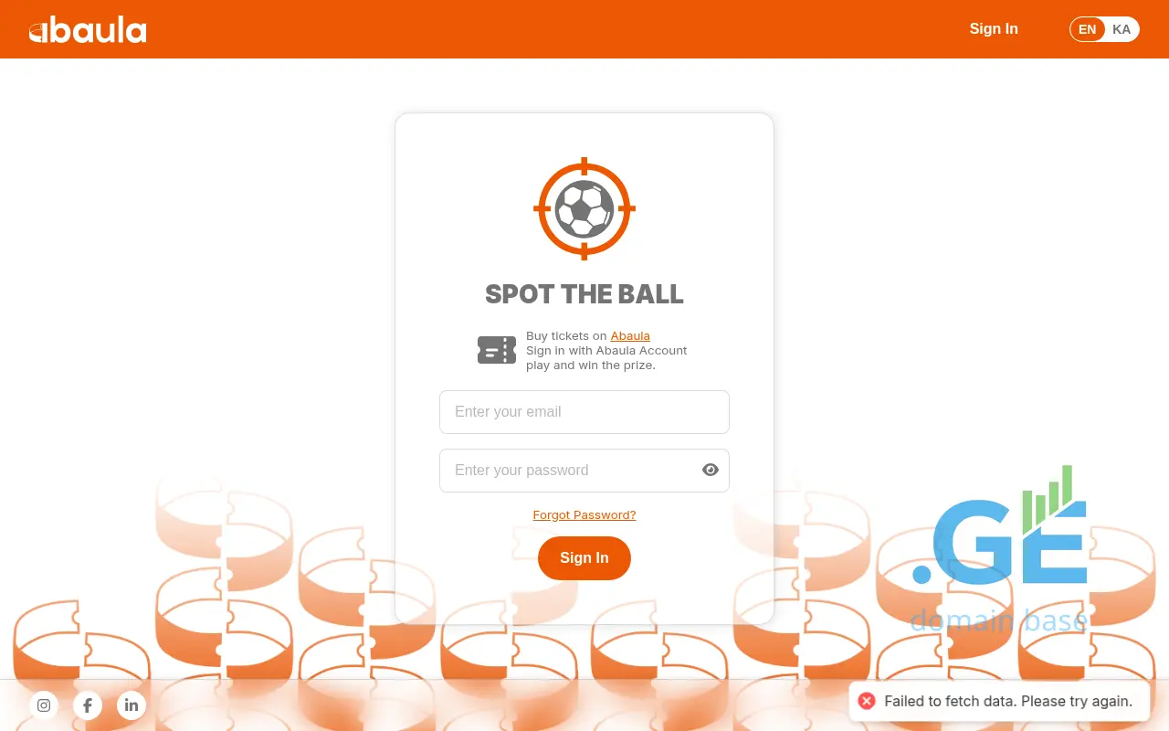 Screenshot of the site abaulagaming.ge