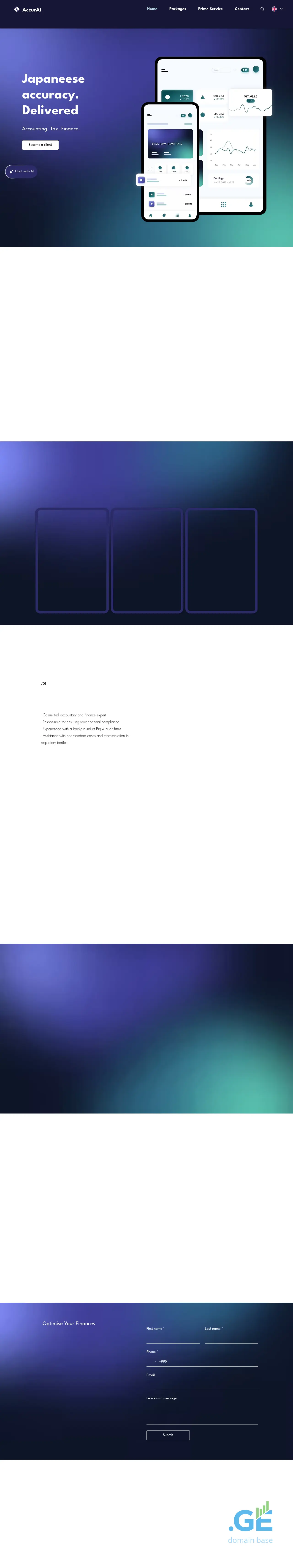Screenshot of the site accurai.ge