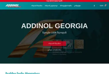 Screenshot of addinol.ge