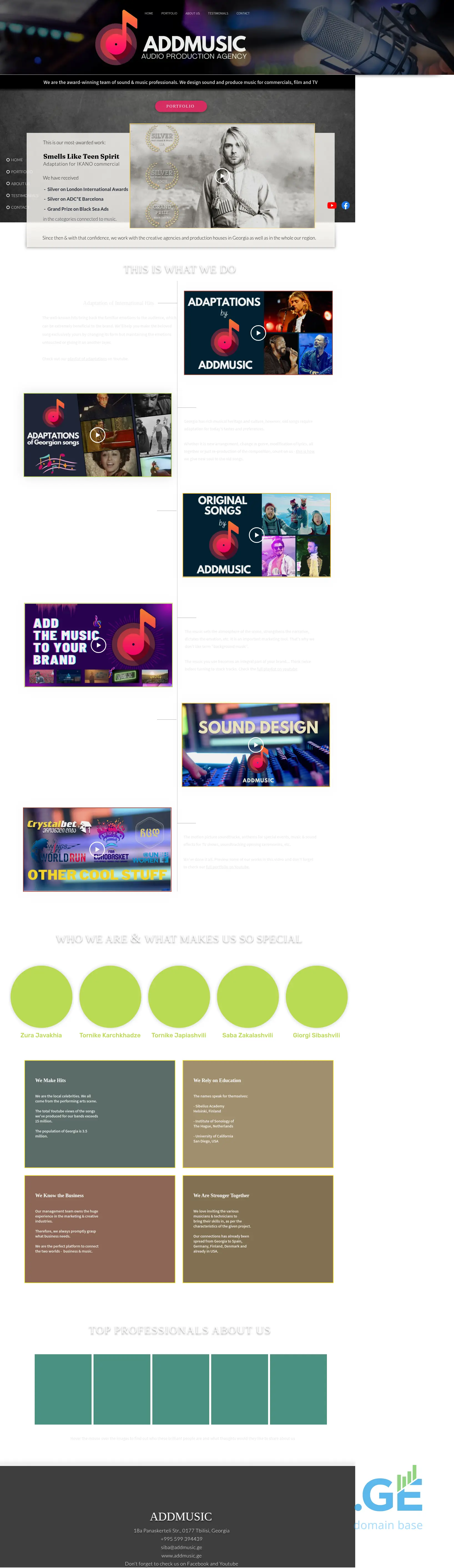 Screenshot of the site addmusic.ge