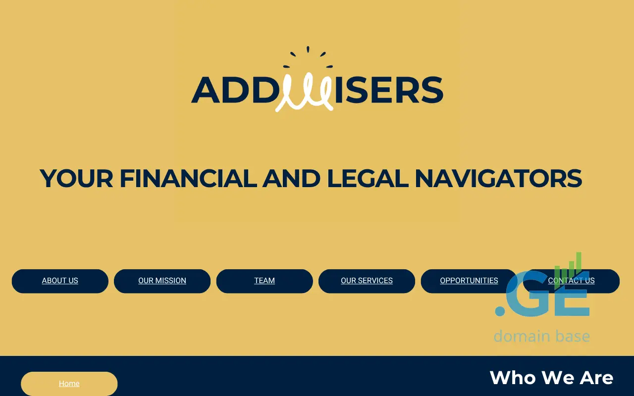 Screenshot of the site addwisers.ge