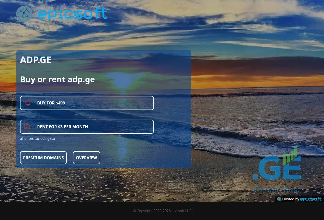 Screenshot of the site adp.ge
