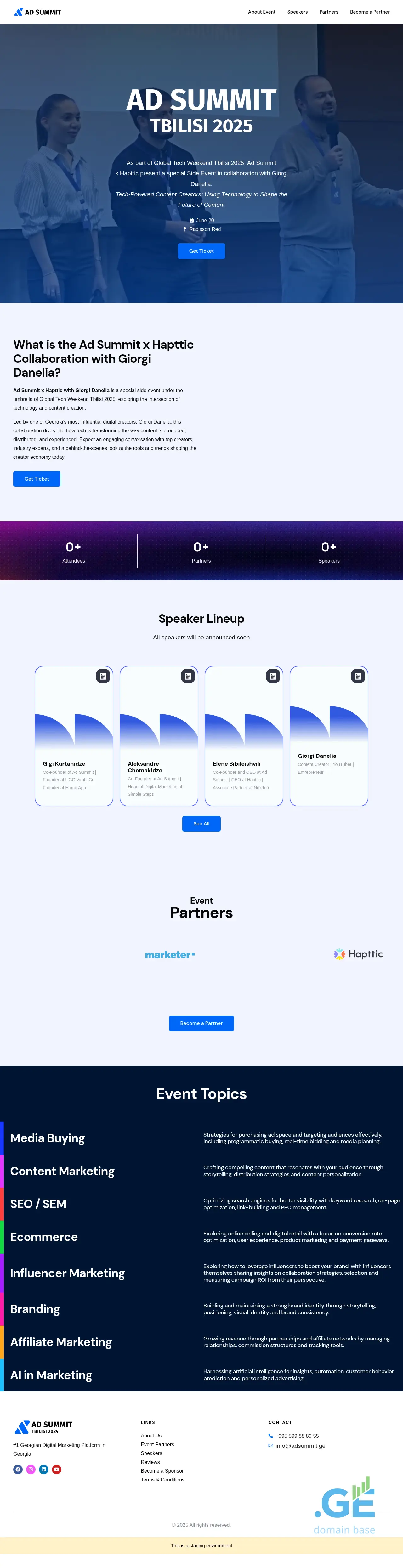Screenshot of the site adsummit.ge