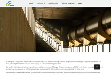 Screenshot of agenergy.ge