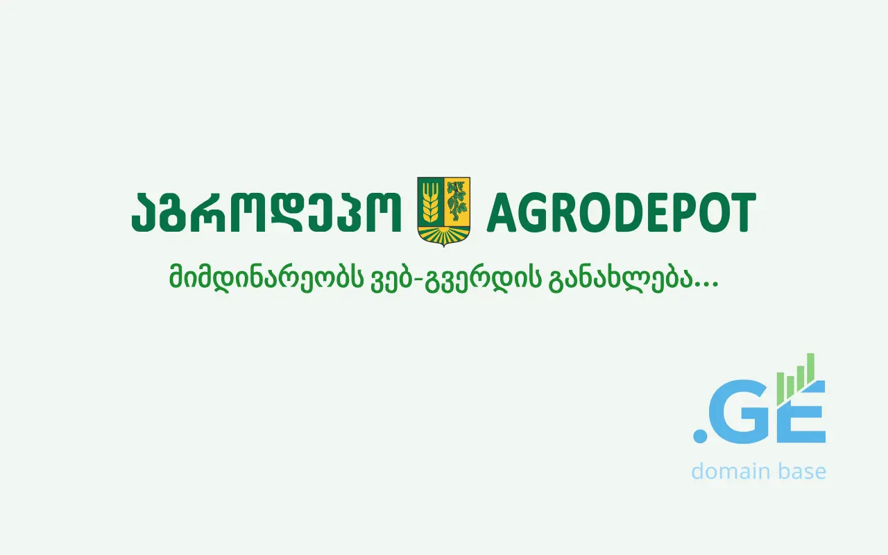 Screenshot of the site agrodepot.ge