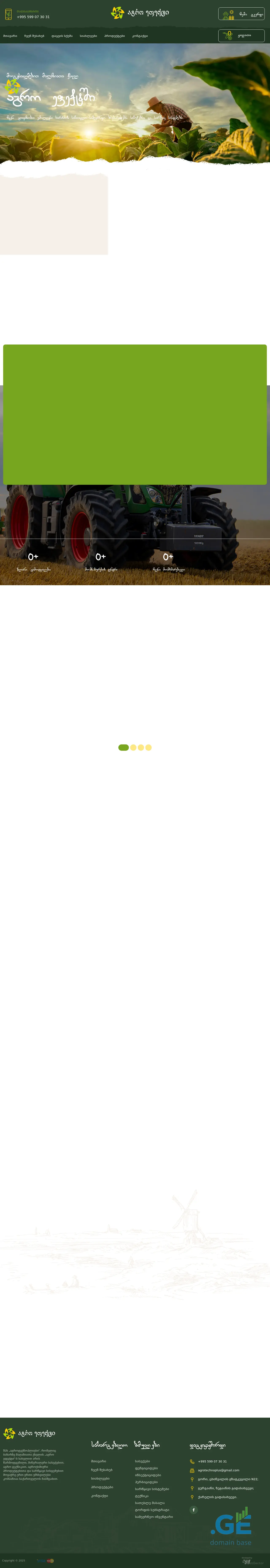 Screenshot of the site agroeffect.ge
