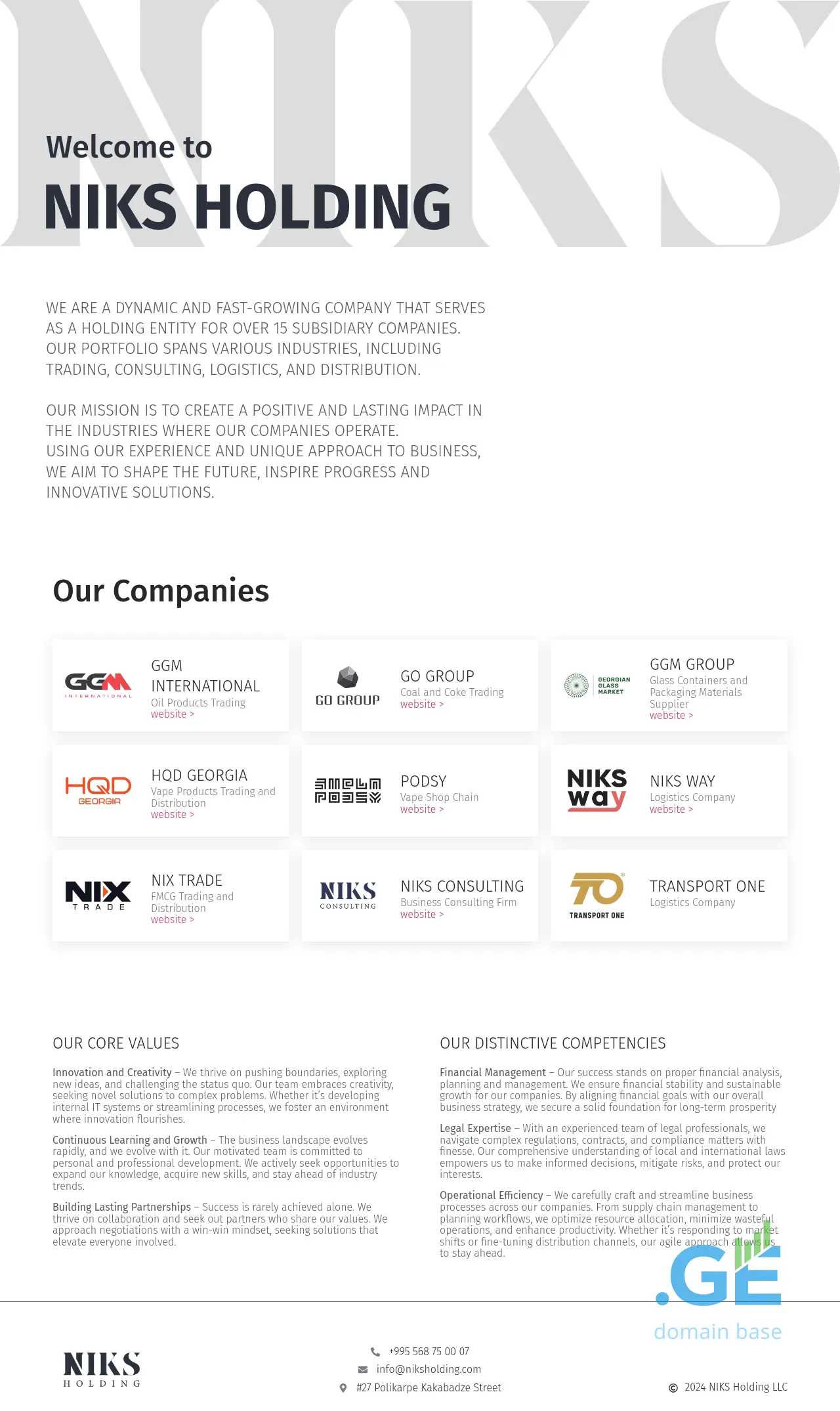 Screenshot of the site agrostil.ge