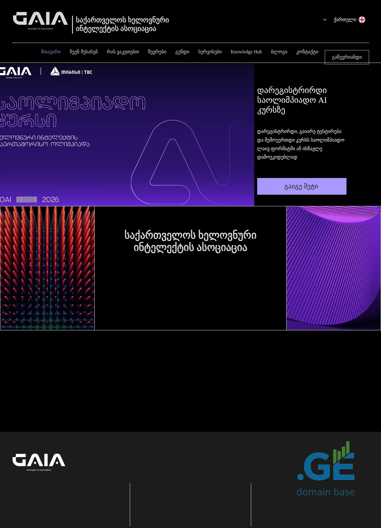 Screenshot of the site aiassociation.ge