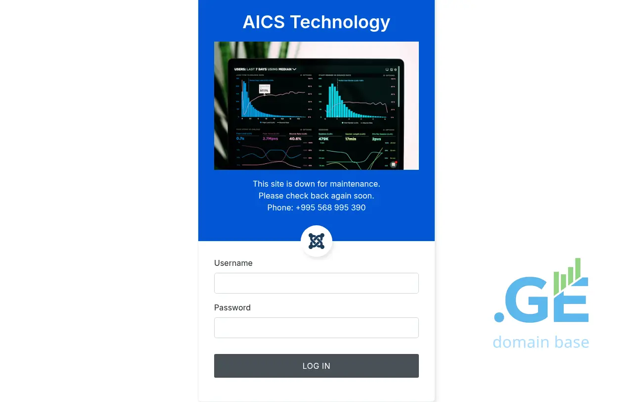 Screenshot of the site aics.ge