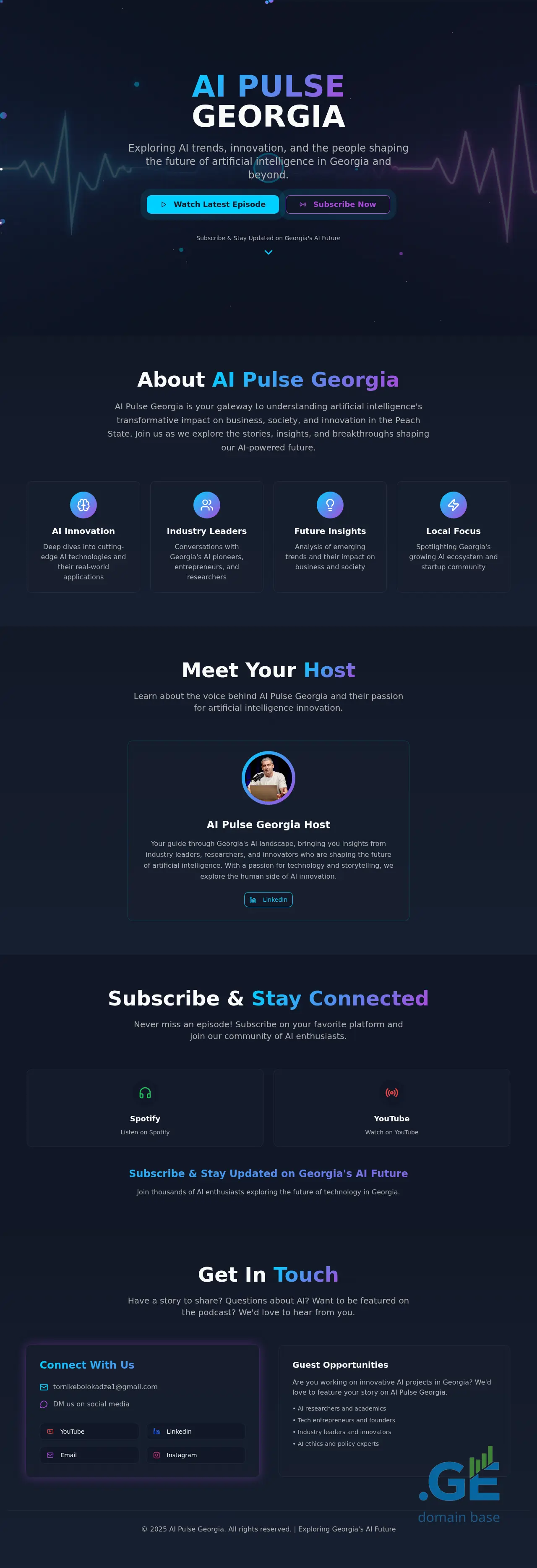 Screenshot of the site aipulsegeorgia.ge
