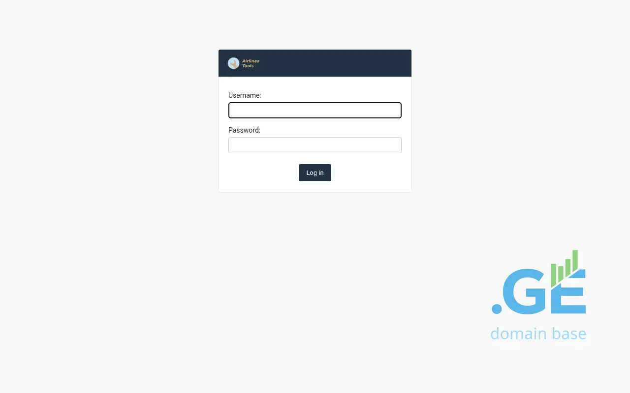 Screenshot of the site airlinestools.ge