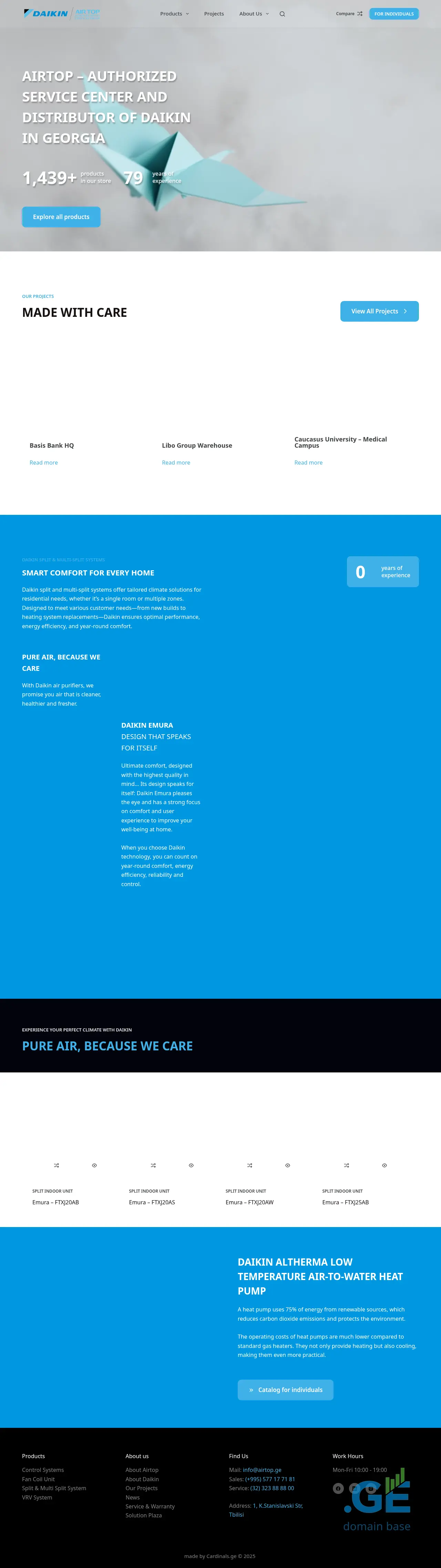 Screenshot of the site airtop.ge