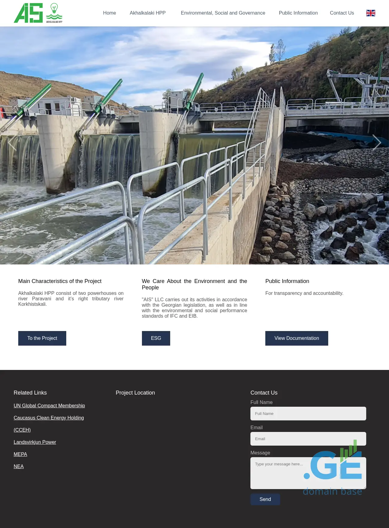 Screenshot of the site aisgeorgia.ge
