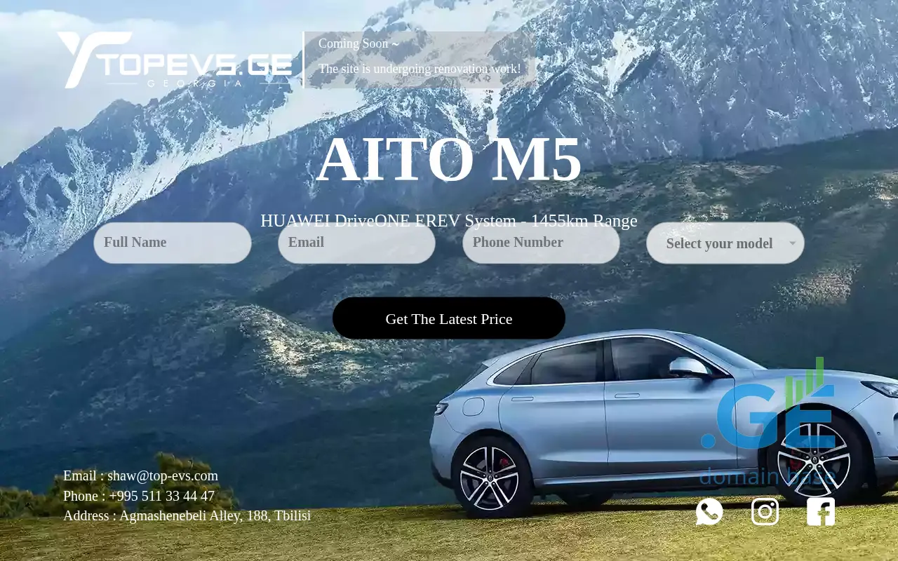 Screenshot of the site aitoauto.ge