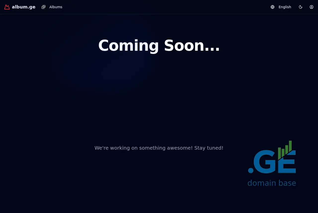 Screenshot of the site albomi.ge
