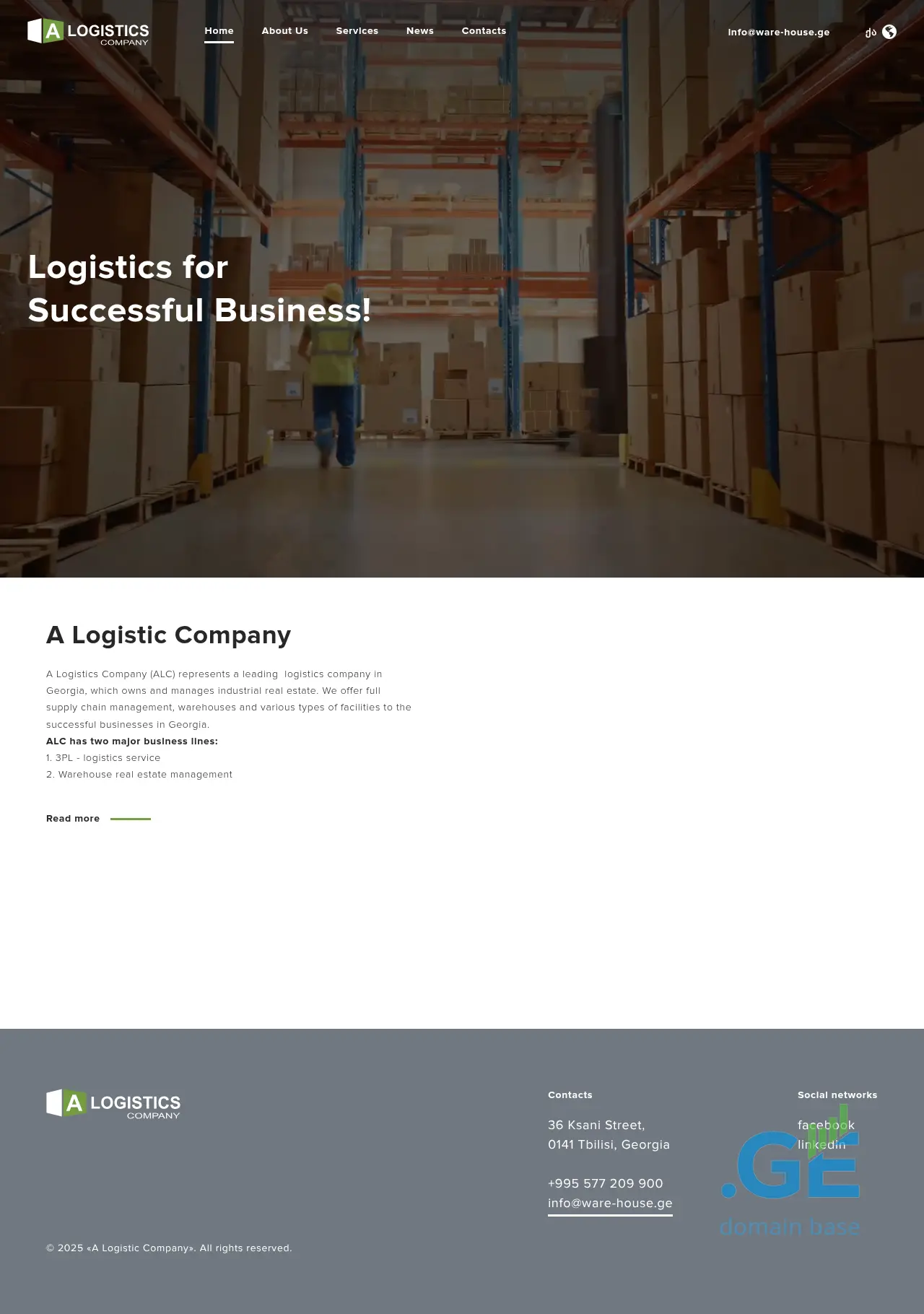 Screenshot of the site alc.ge