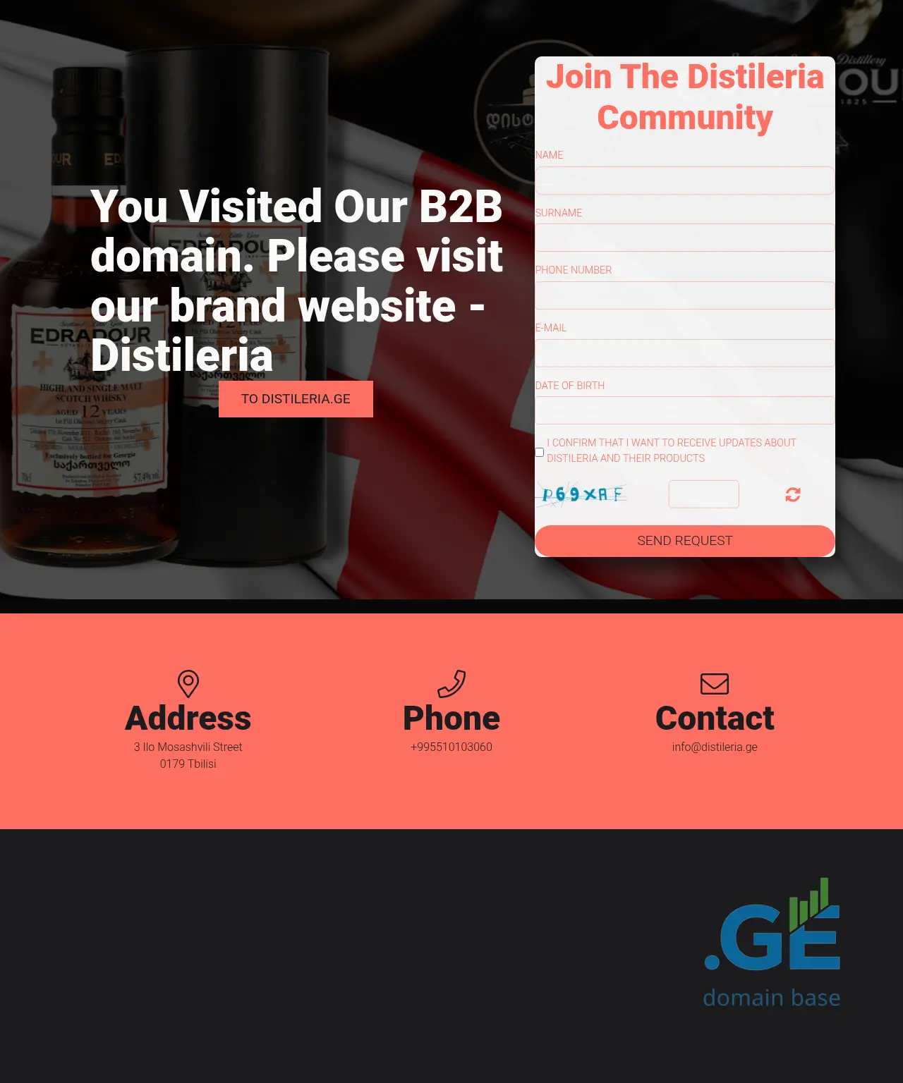 Screenshot of the site alcoexpress.ge