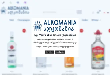 Screenshot of alcomania.ge