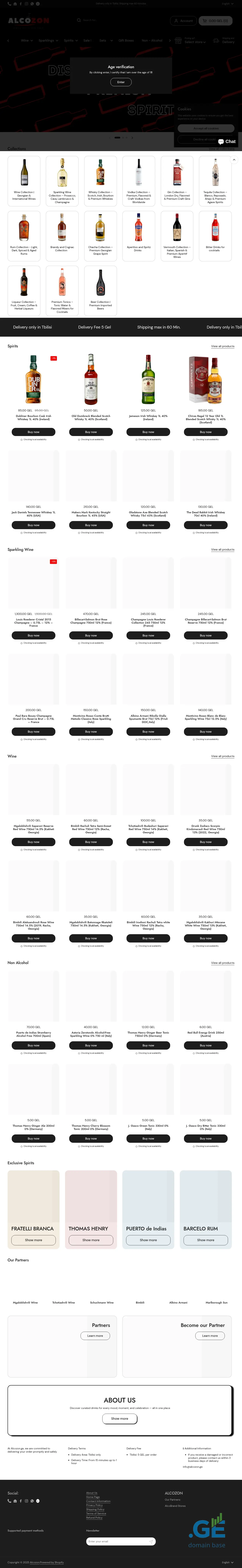 Screenshot of the site alcozon.ge