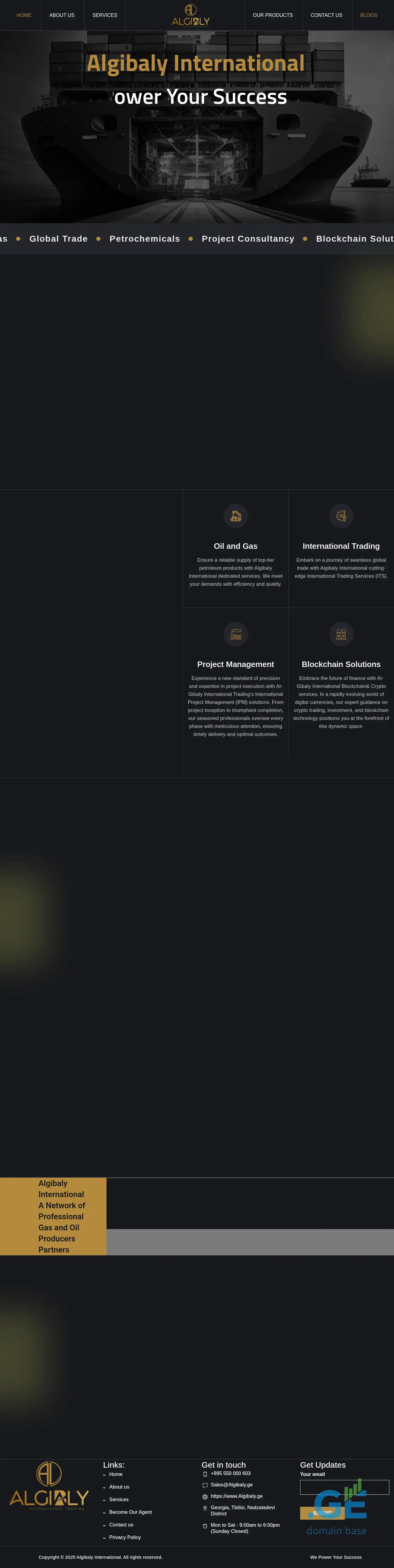 Screenshot of the site algibaly.ge