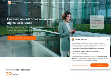 Screenshot of aliongroup.ge