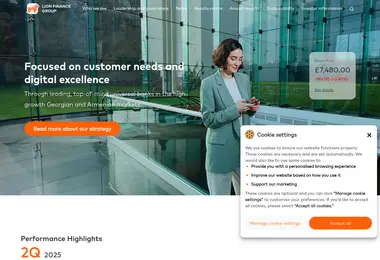 Screenshot of aliongroupi.ge