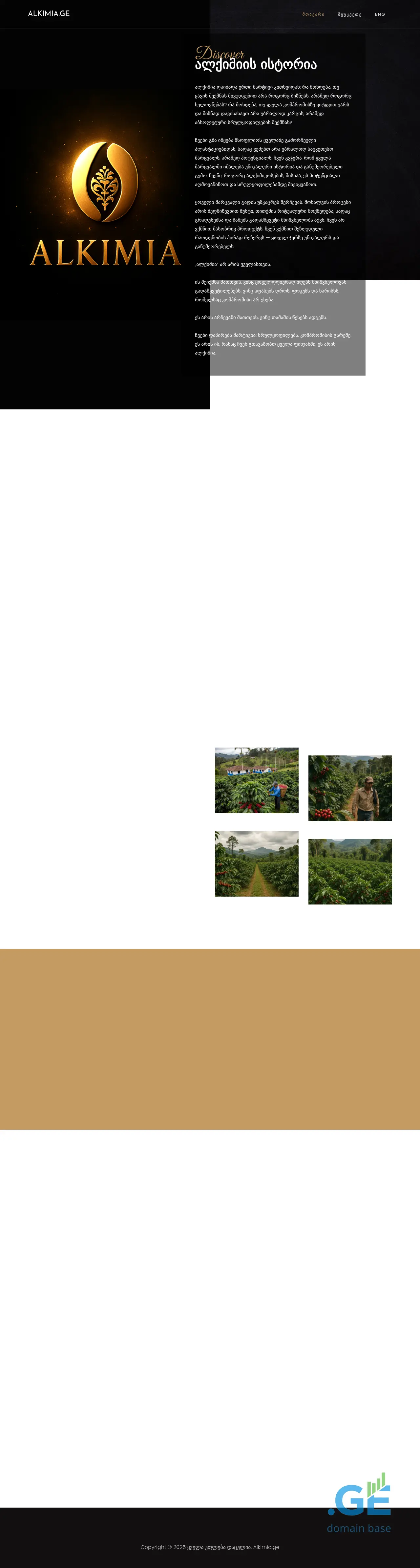Screenshot of the site alkimia.ge