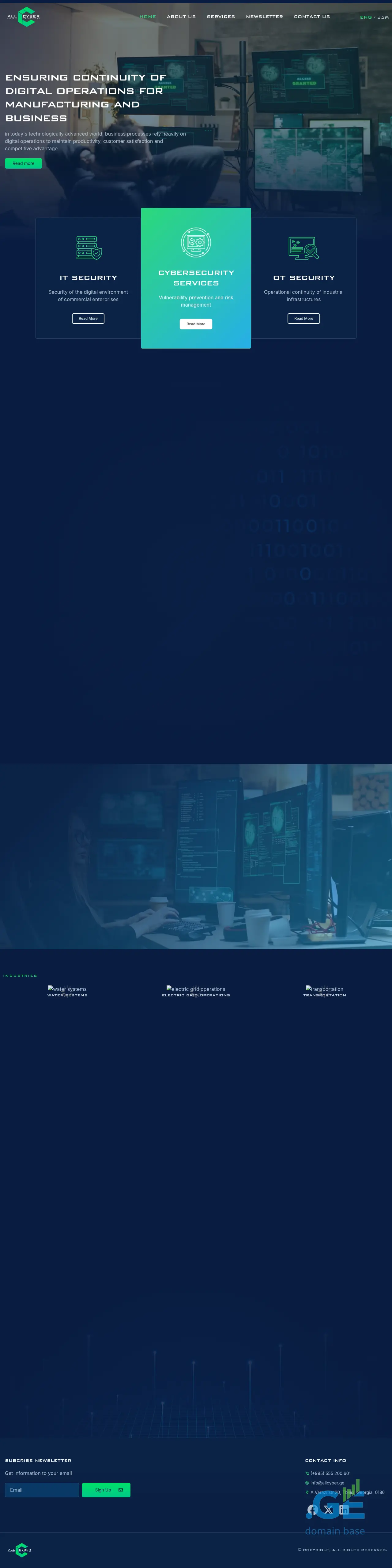 Screenshot of the site allcyber.ge