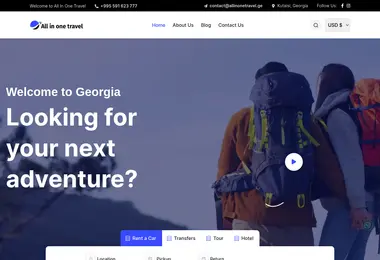 Screenshot of allinonetravel.ge