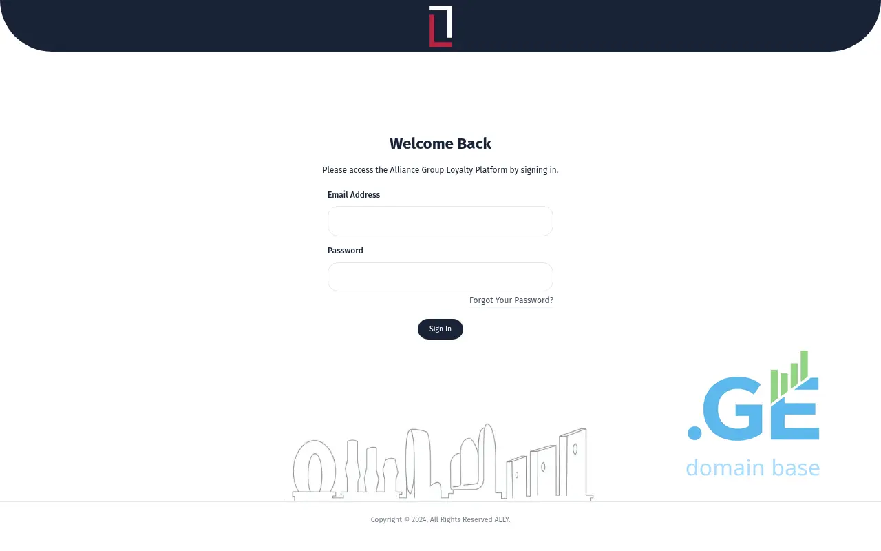 Screenshot of the site ally.ge