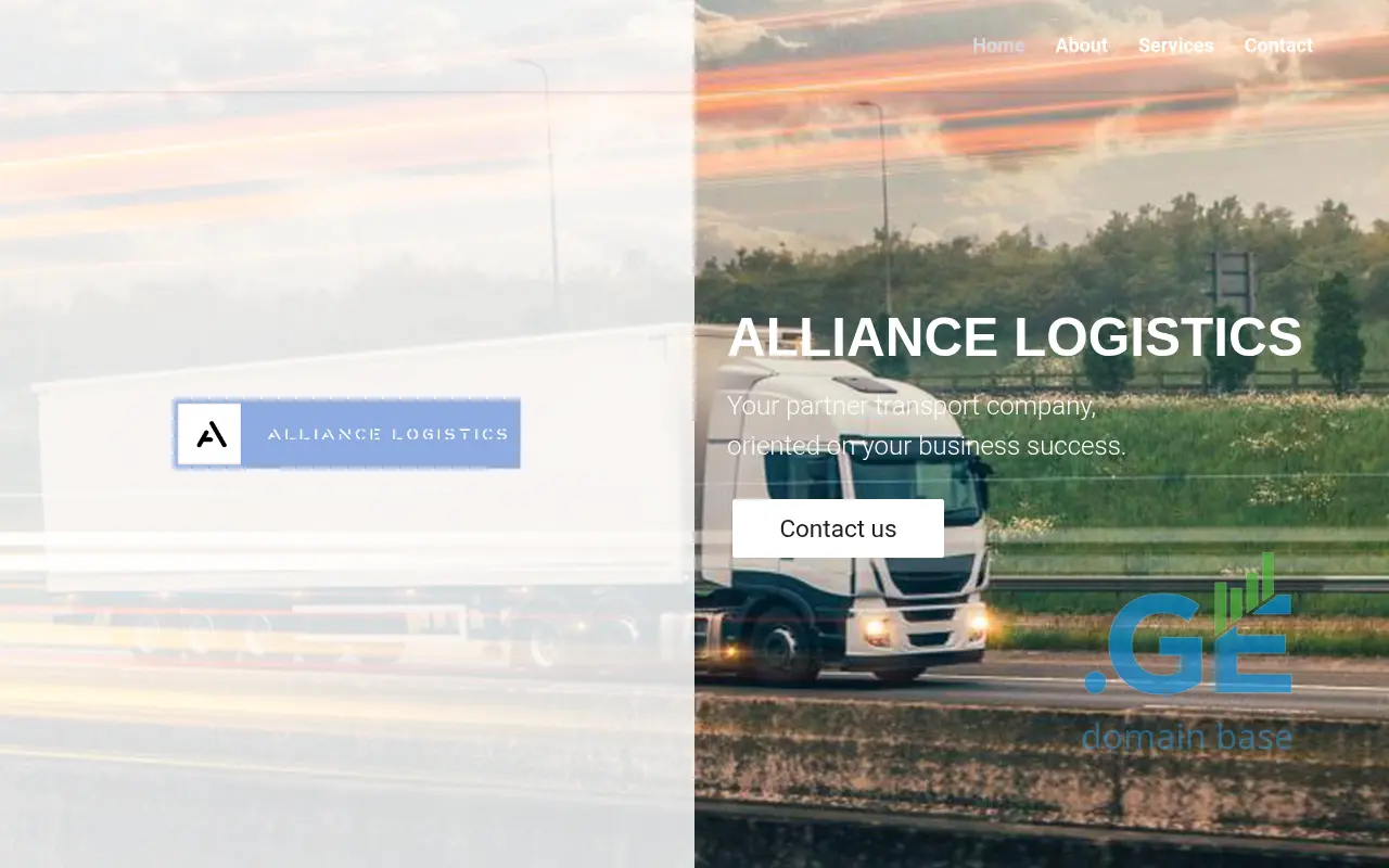Screenshot of the site alogistics.ge
