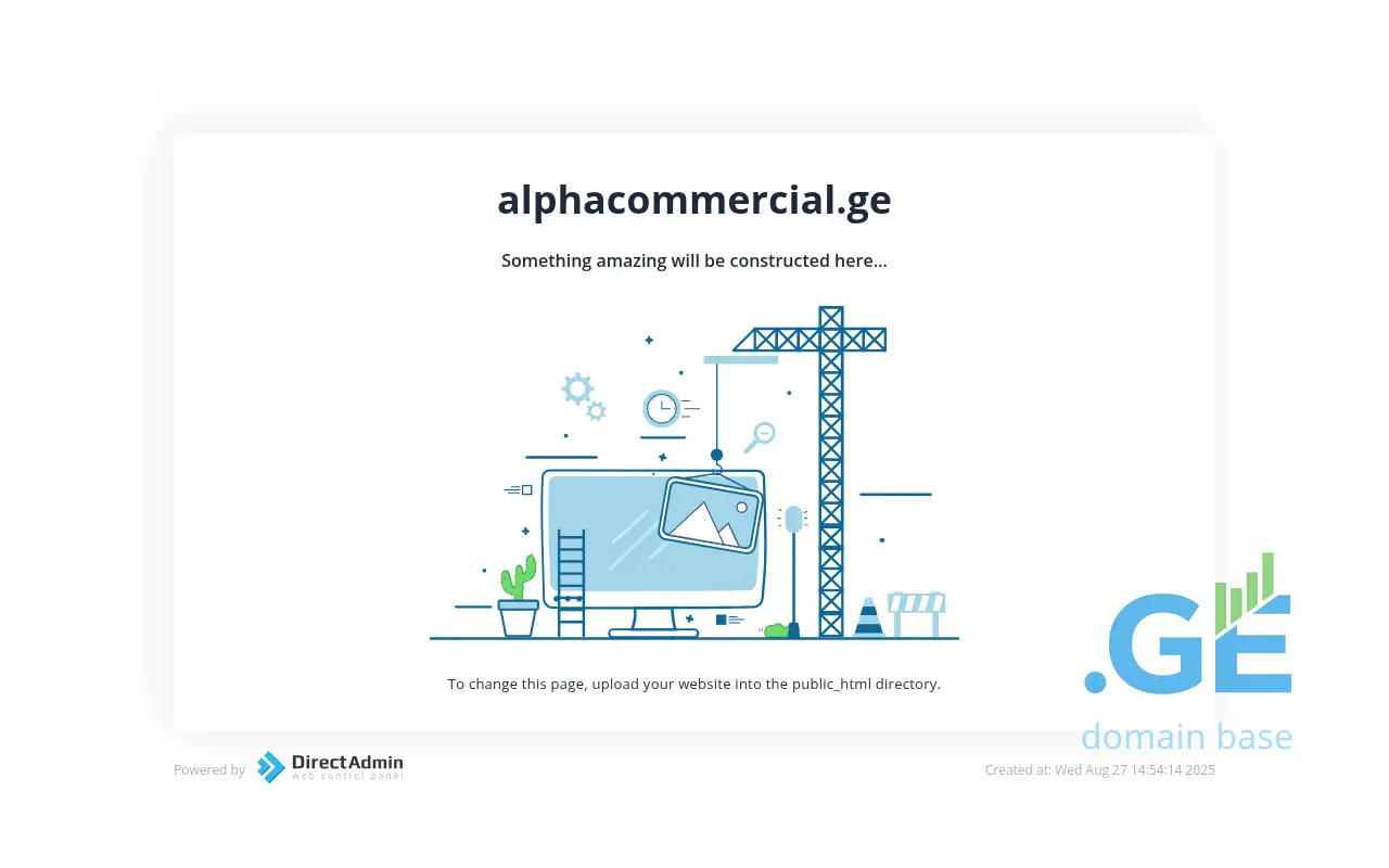 Screenshot of the site alphacommercial.ge
