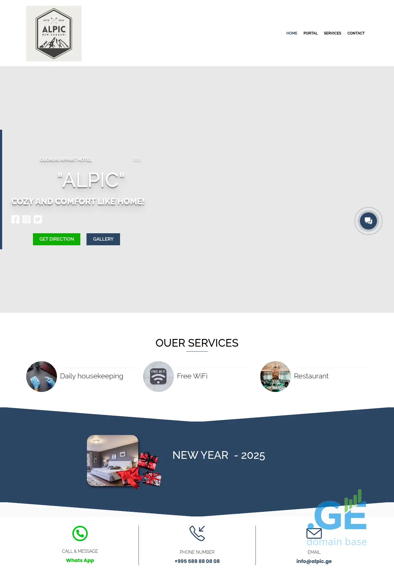 Screenshot of the site alpic.ge