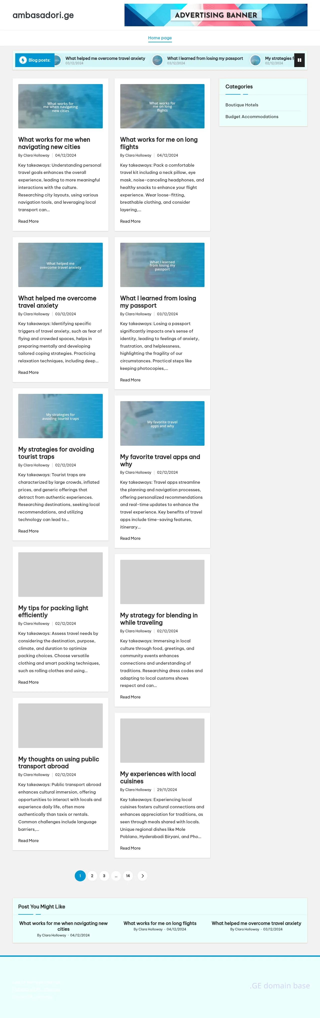 Screenshot of the site ambasadori.ge