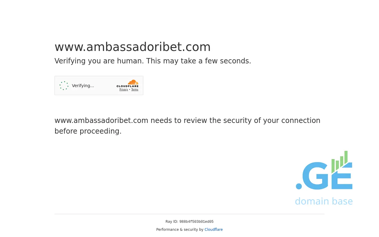 Screenshot of the site ambassadoribet.ge