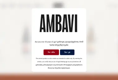 Screenshot of ambaviwine.ge