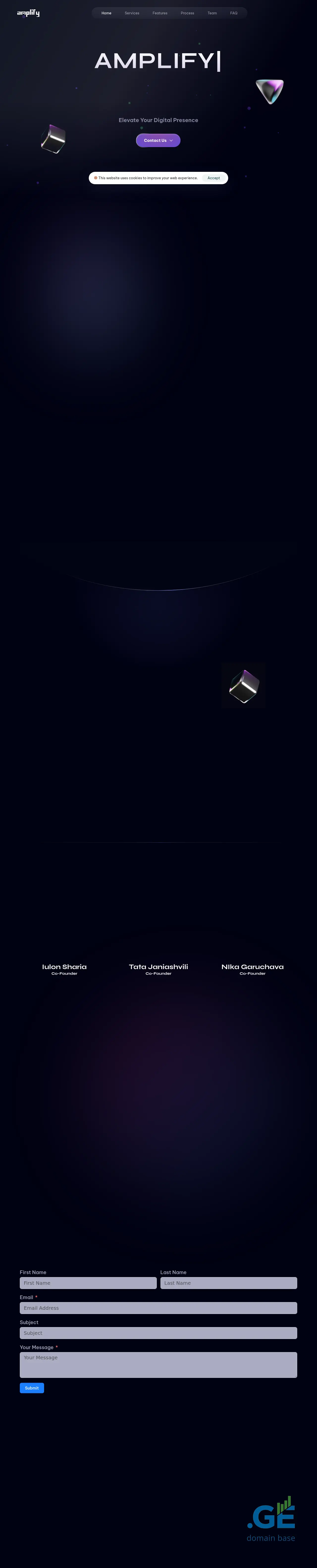 Screenshot of the site amplify.ge