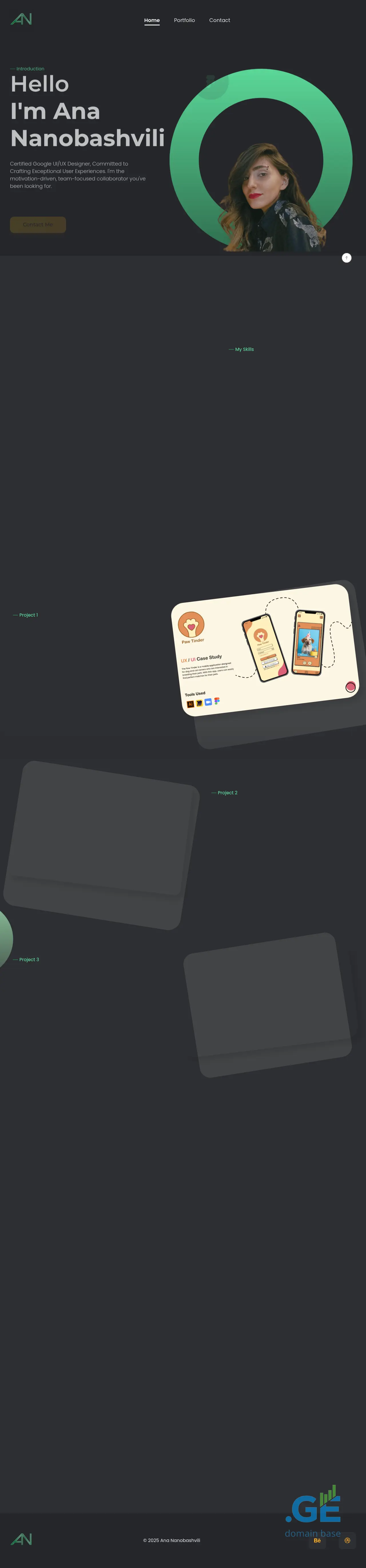 Screenshot of the site anananobashvili.ge