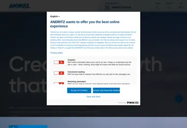 Screenshot of andritz.ge