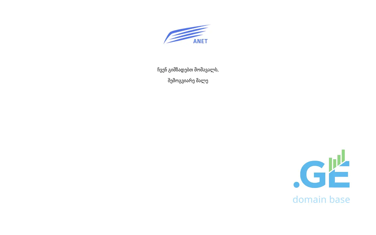 Screenshot of the site anet.ge