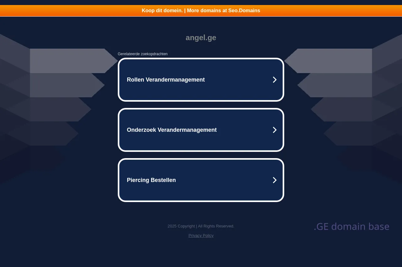 Screenshot of the site angel.ge