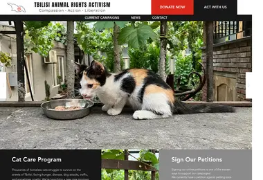 Screenshot of animalrights.ge